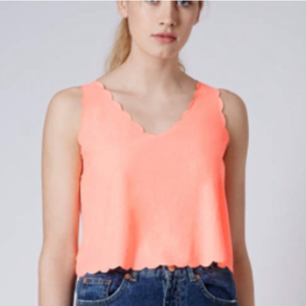Topshop - Coral Pink Tank - Size 6